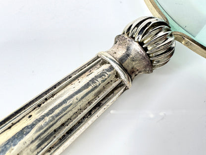 Vintage Charles W. Fletcher Sheffield Sterling Silver Magnifying Glass SS432