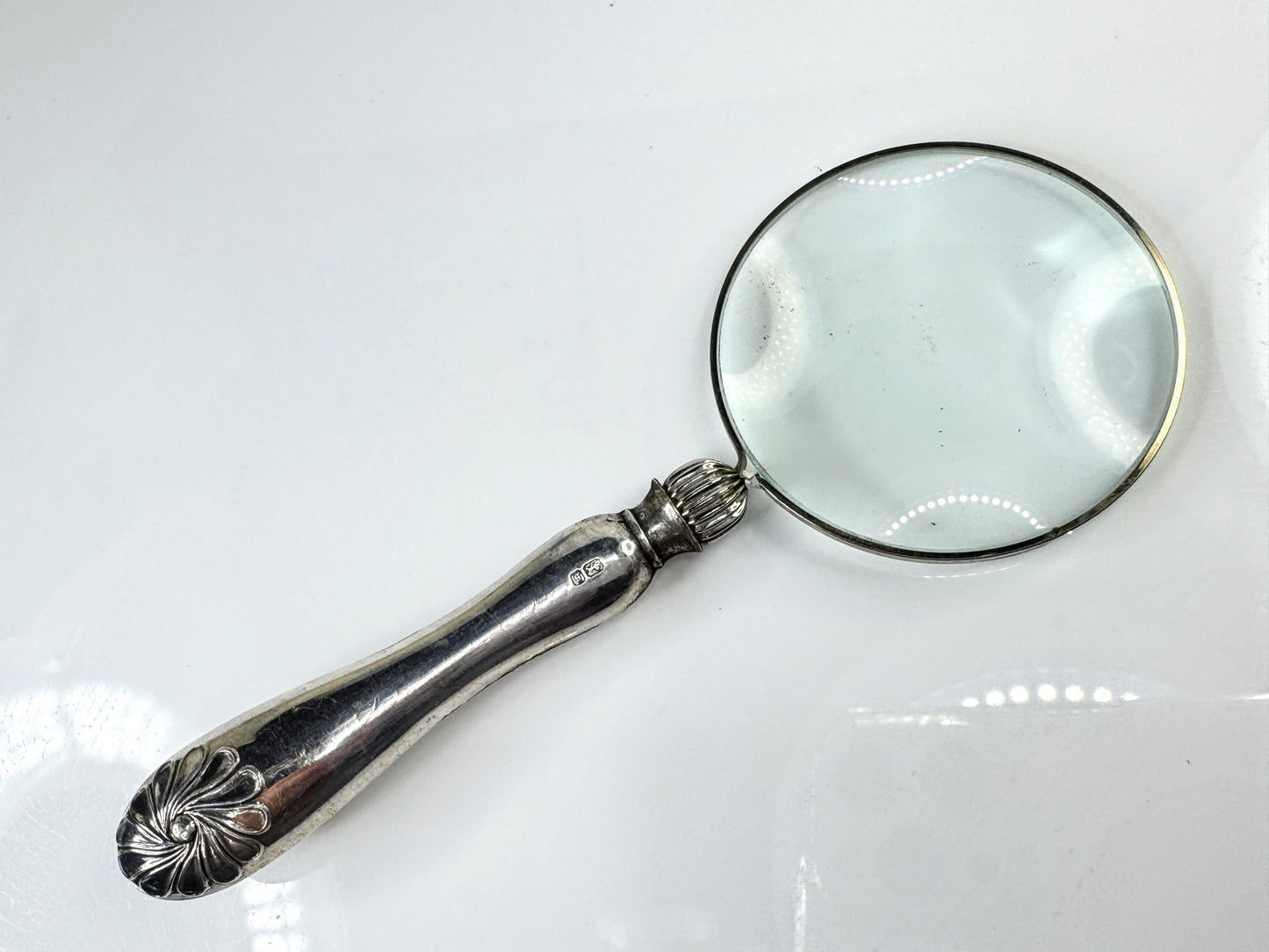 Vintage Frank Cobb Sheffield Sterling Silver Handle Magnifying Glass SS433