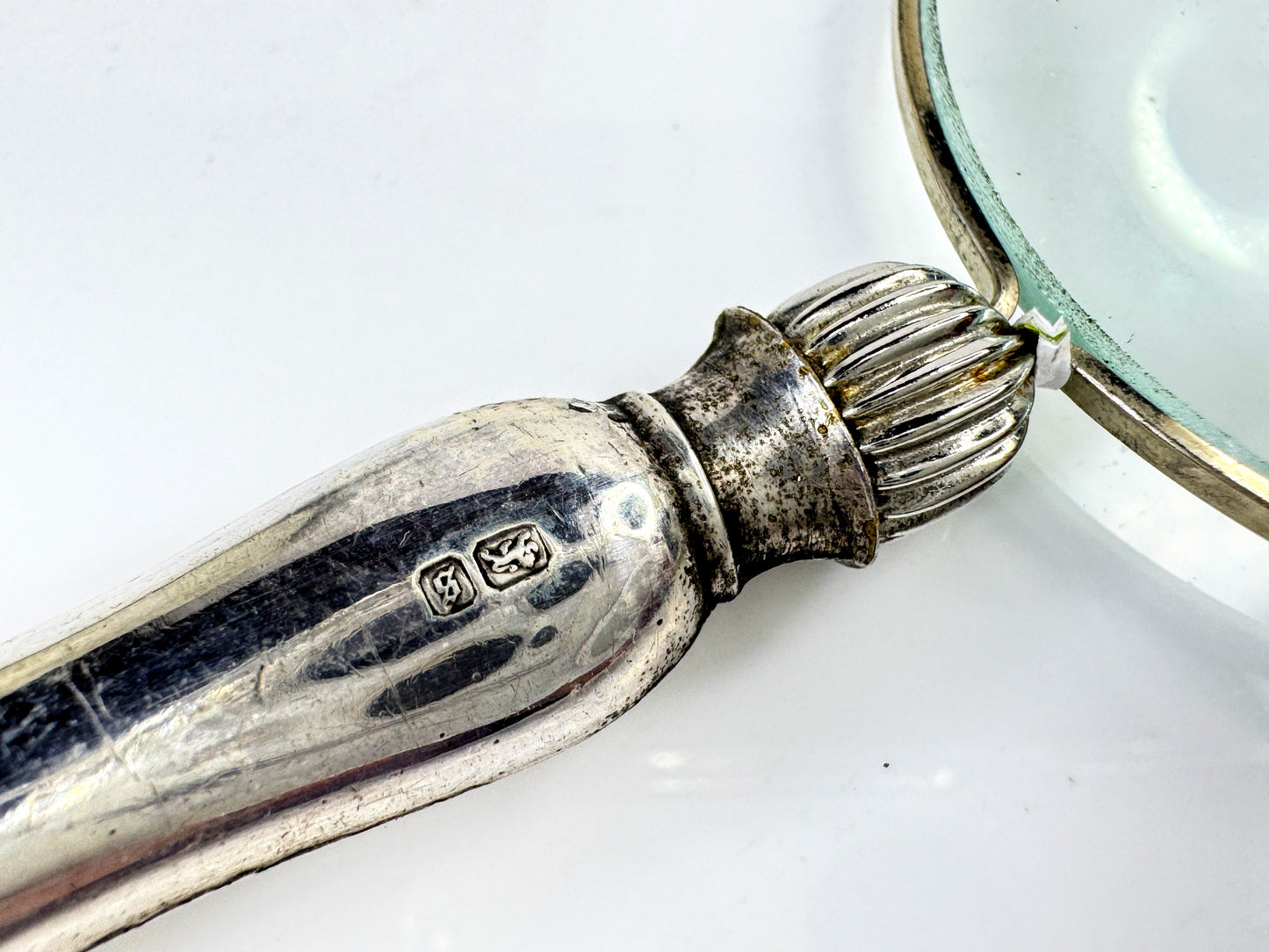 Vintage Frank Cobb Sheffield Sterling Silver Handle Magnifying Glass SS433