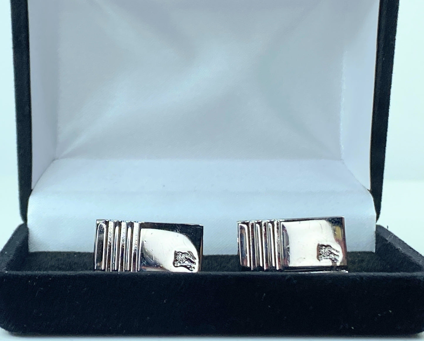 Burberry Classic Check Horsenight Silver Cufflinks GS126