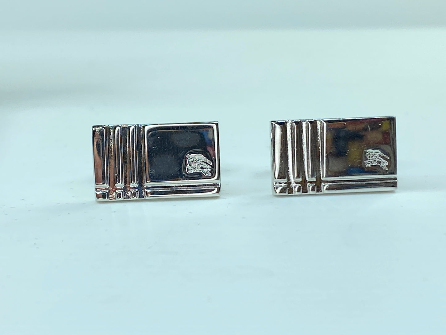 Burberry Classic Check Horsenight Silver Cufflinks GS126