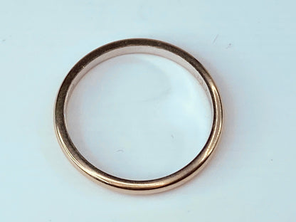 Mid century 2.0mm wedding band in 14 karat white gold s6.25 1.7gm