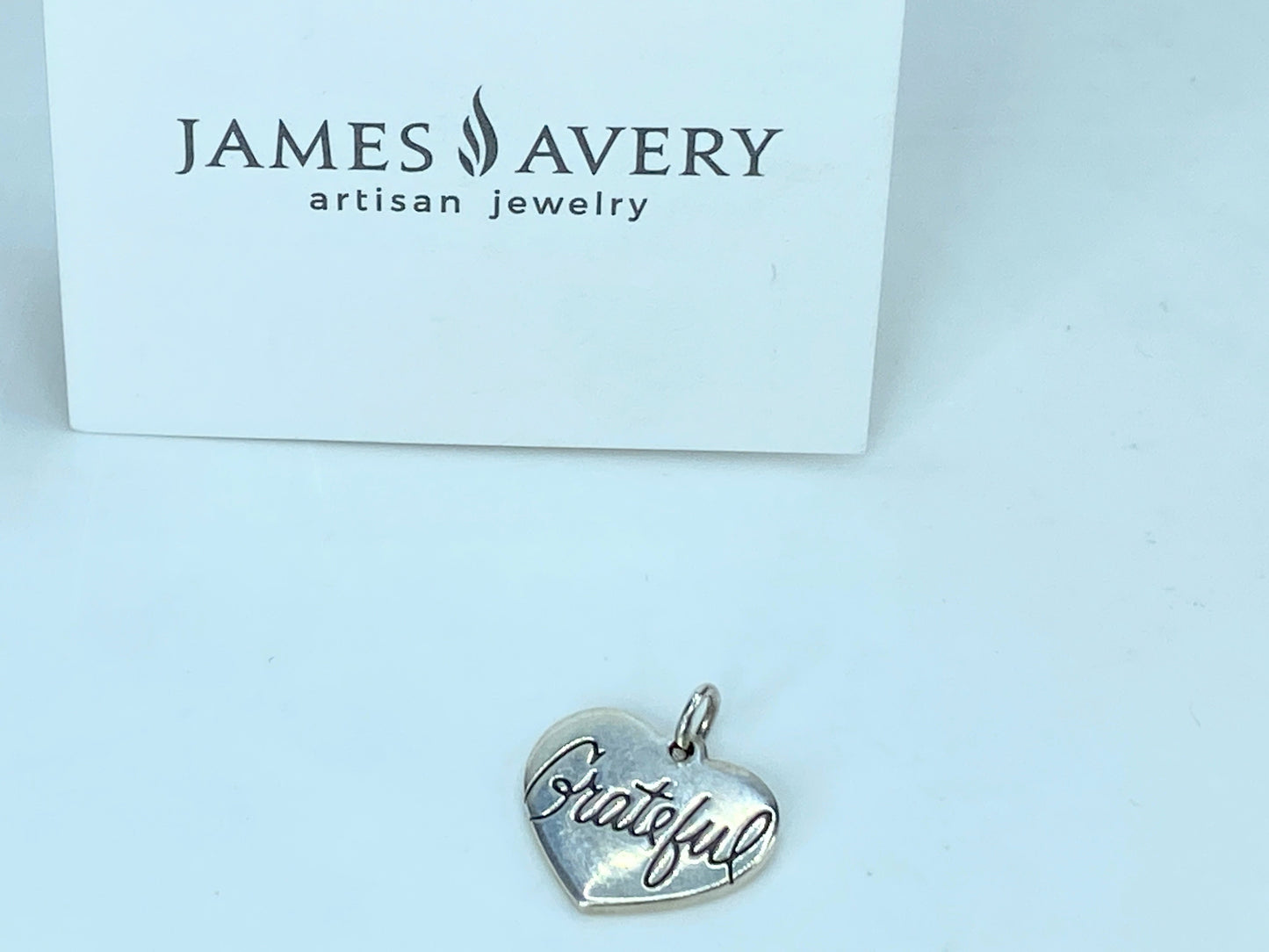 James Avery RETIRED Sterling Silver Grateful Heart Charm .925 4.2g JR1059
