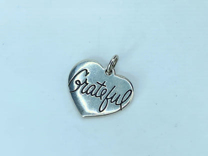 James Avery RETIRED Sterling Silver Grateful Heart Charm .925 4.2g JR1059