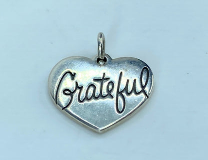 James Avery RETIRED Sterling Silver Grateful Heart Charm .925 4.2g JR1059