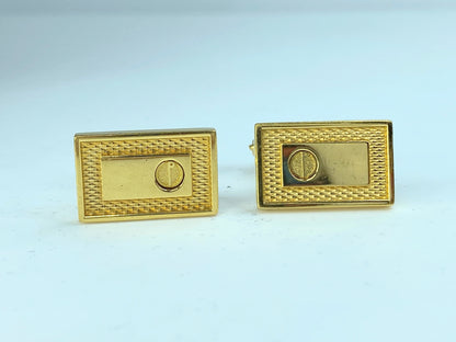 Alfred DunHill gold tone Cufflink and tie clip set GS129