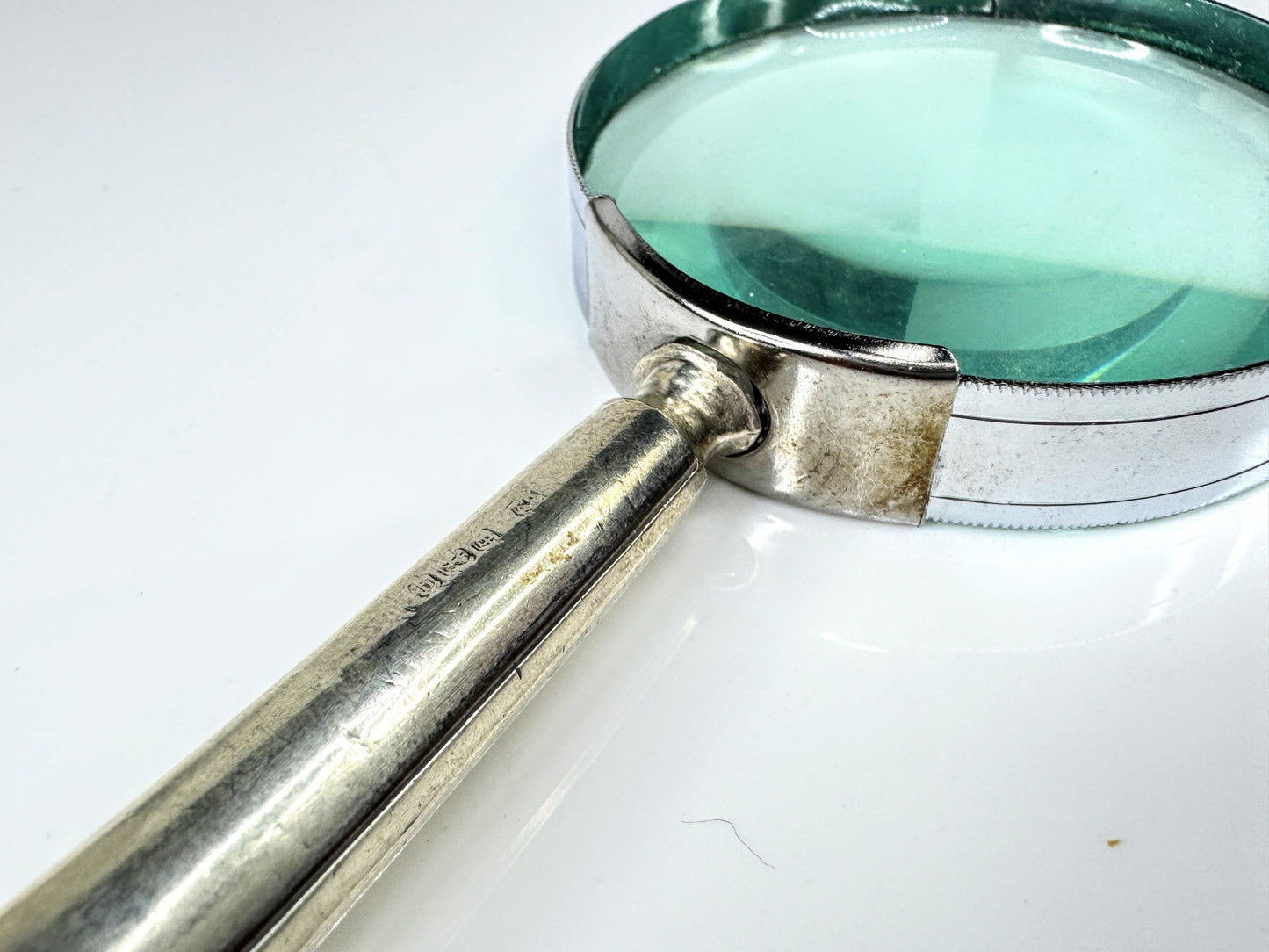 Vintage English Sterling Silver Handled Pocket Magnifying Glass 18.5g SS440