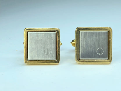 Authentic Dunhill cufflinks Tie clip men's accessories gold x silver color GS130