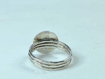 Sterling 925 Compass Ring Dainty Navigation Jewelry Direction Ring s7.5 JR684
