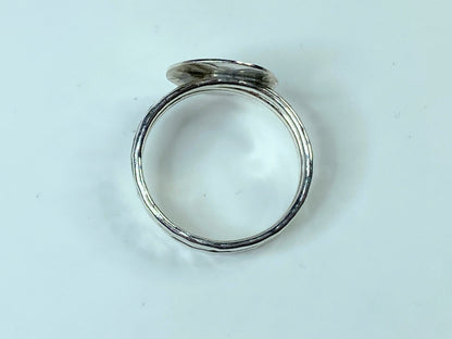 Sterling 925 Compass Ring Dainty Navigation Jewelry Direction Ring s7.5 JR684