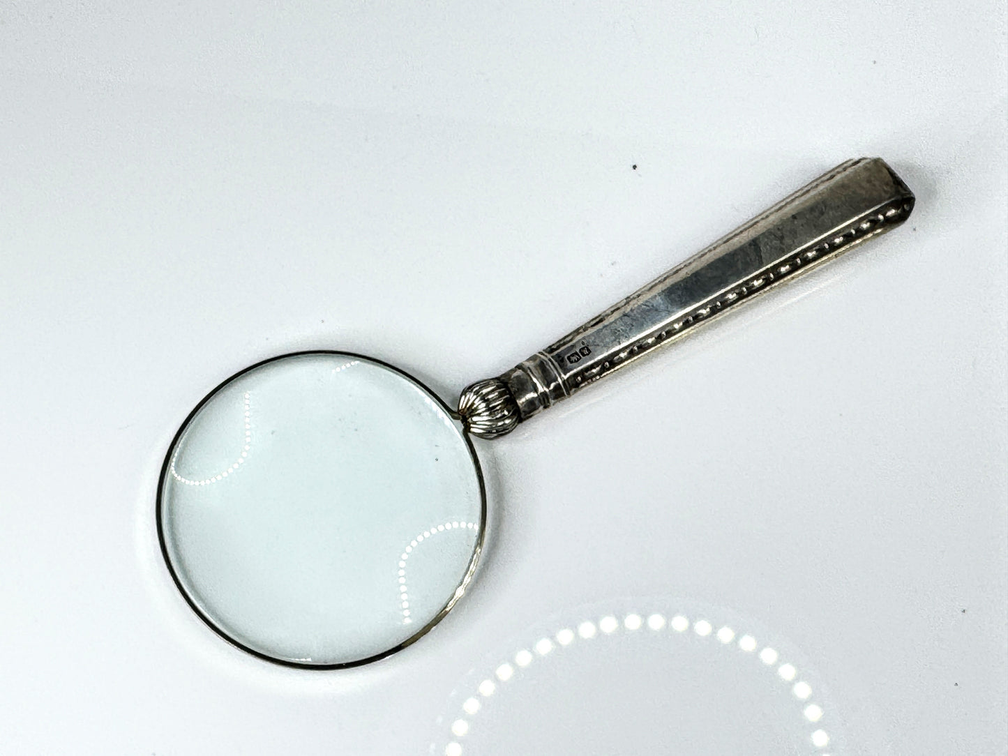 Vintage 1927 Sterling Silver Handled Magnifying Glass Thomas Bradbury & Son Sheffield SS442