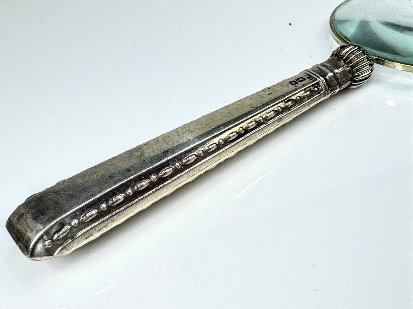 Vintage 1927 Sterling Silver Handled Magnifying Glass Thomas Bradbury & Son Sheffield SS442