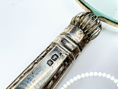 Vintage 1927 Sterling Silver Handled Magnifying Glass Thomas Bradbury & Son Sheffield SS442