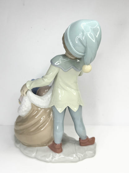 Lladro Santa's Sack of Dreams 6894 High Gloss Porcelain Sculpture 7" A642