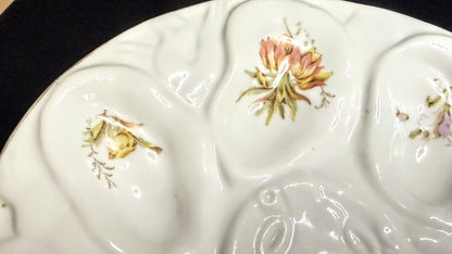 Vintage French Porcelain Cherub Figural 9.25" Oyster Plate 9.25" Mint A946