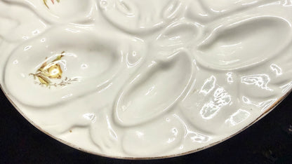 Vintage French Porcelain Cherub Figural 9.25" Oyster Plate 9.25" Mint A946