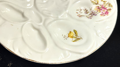 Vintage French Porcelain Cherub Figural 9.25" Oyster Plate 9.25" Mint A946