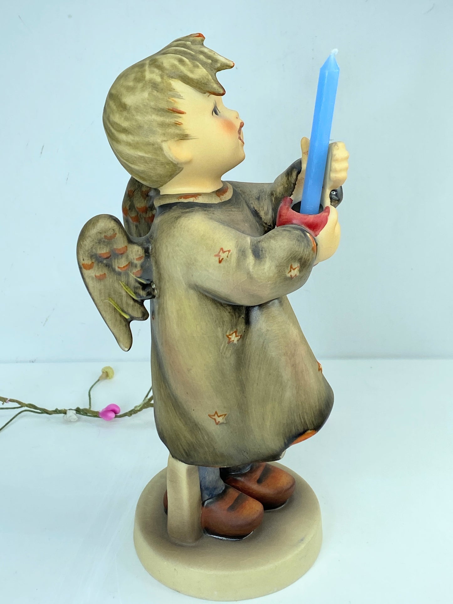 Goebel Hummel  Watchful Angel figurine #191, TMK5, angel with candlestick A529