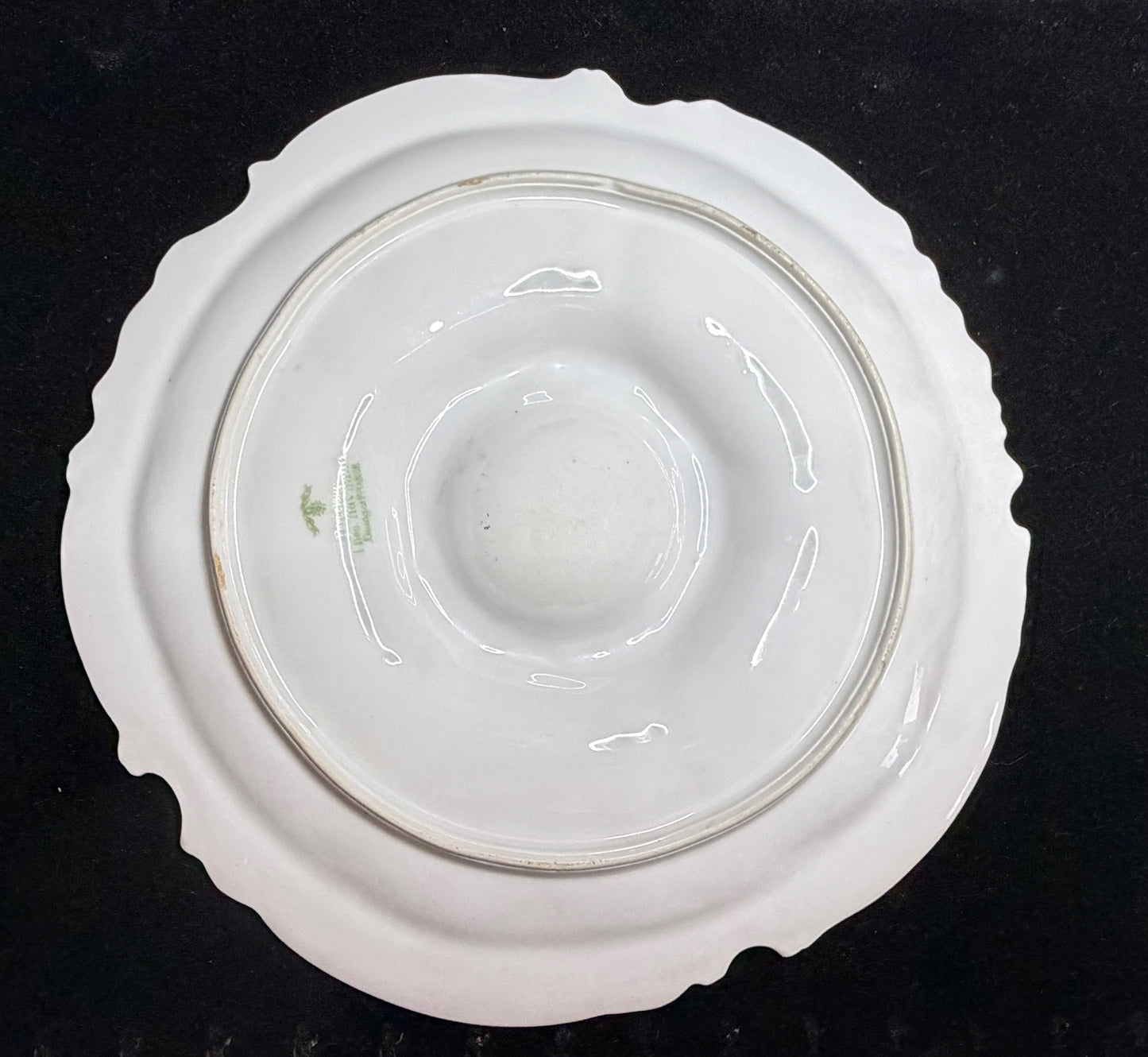 Antique Limoges France Oyster Plate Floral Gold Gilt 6 Well 9.38" Mint A947