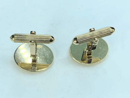 Burberry signature Horse & Knight Silvery gold tone cufflink GS134