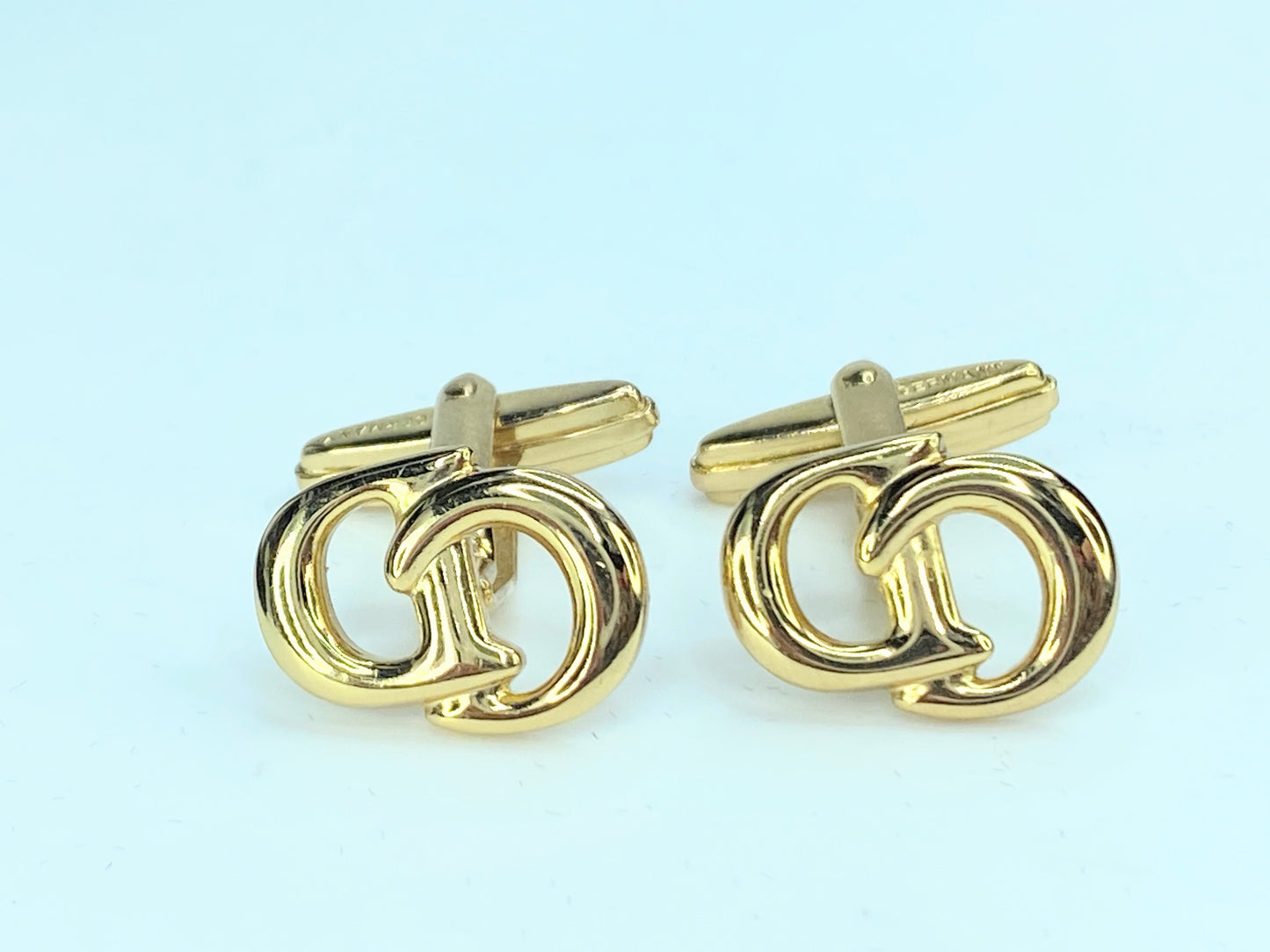 Dior logo gold tone Cufflinks Tie clip suite set GS135