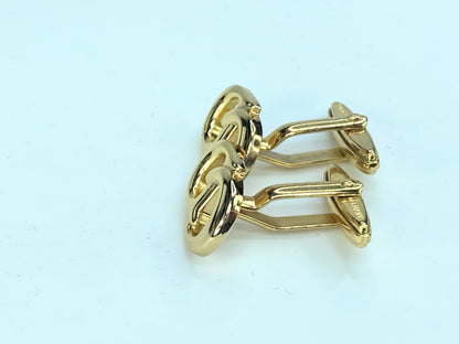 Dior logo gold tone Cufflinks Tie clip suite set GS135