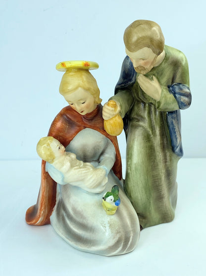 Goebel Nativity Jesus Mary Joseph and Bird Religious Germany Stamped c1960 A532