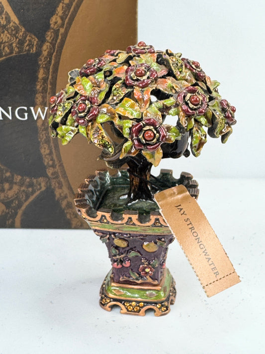 Jay Strongwater Enchanted Fruit Tree Box in Autumn Color Range New A522
