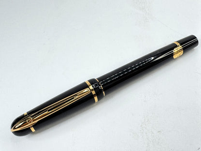 Vintage Waterman Paris Black Gold Trim Medium Fountain Pen Box SS450