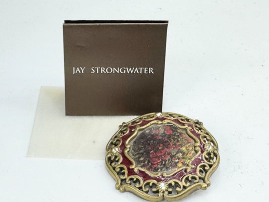 Jay Strongwater mini picture frame brooch with pouch  NX19