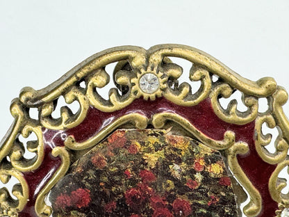 Jay Strongwater mini picture frame brooch with pouch  NX19