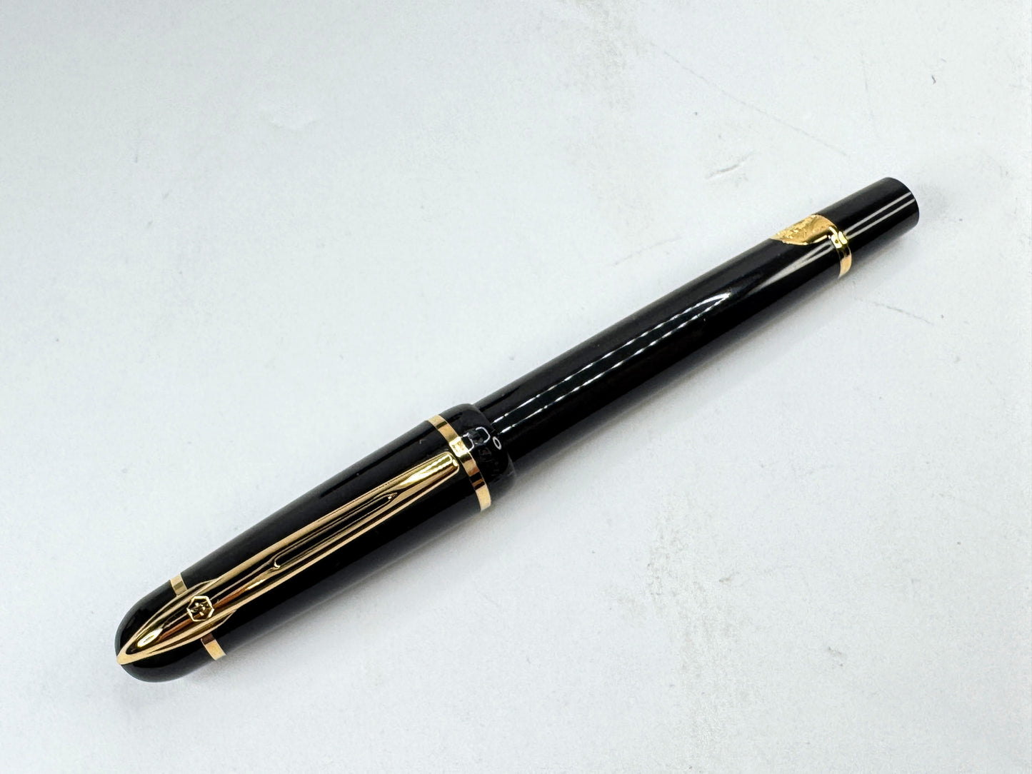 Waterman Black Noir Medium Nib Fountain Pen w Box SS449