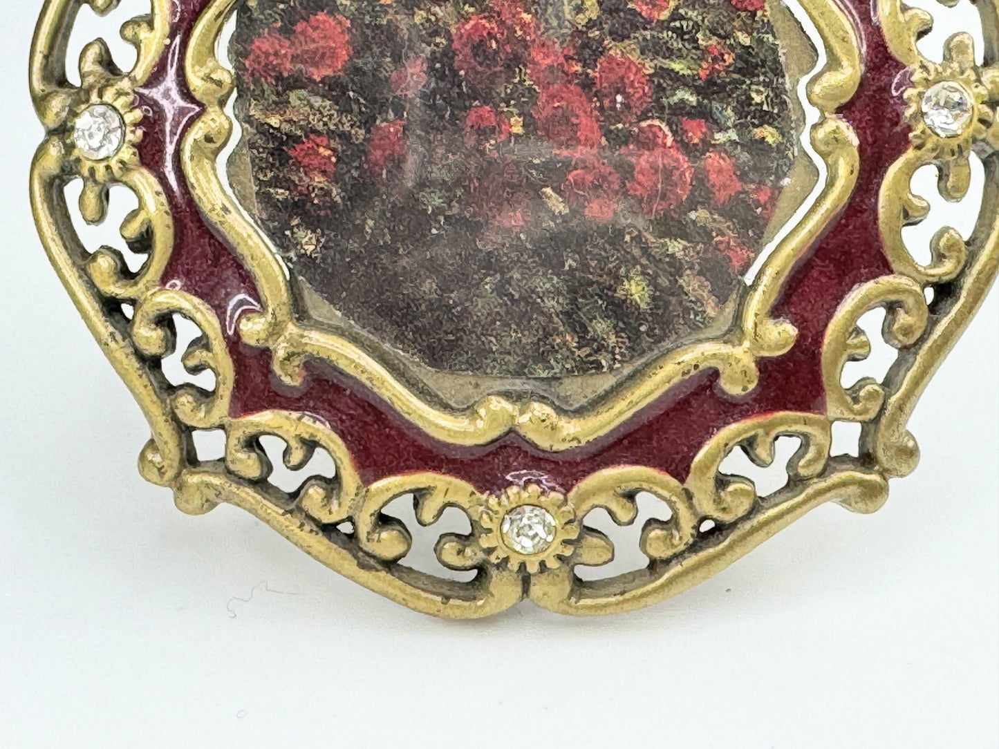 Jay Strongwater mini picture frame brooch with pouch  NX19