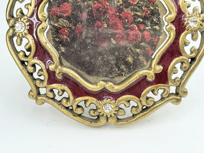 Jay Strongwater mini picture frame brooch with pouch  NX19
