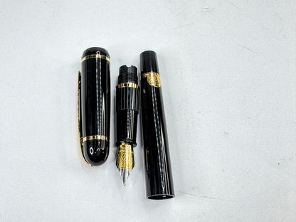 Waterman Black Noir Medium Nib Fountain Pen w Box SS449