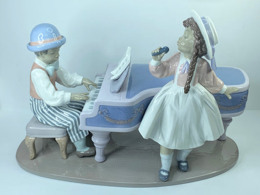 Retired Lladro Jazz Figure Duo Band Rare Collectible Figurine Pristine A561