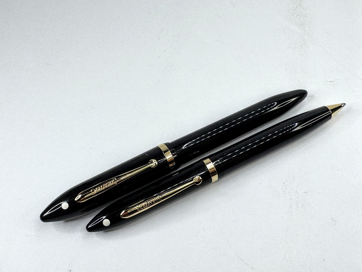 Sheaffer Balance Black Fountain & Ballpoint Pen Set w/ Box new old stock SS451