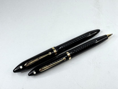 Sheaffer Balance Black Fountain & Ballpoint Pen Set w/ Box new old stock SS451