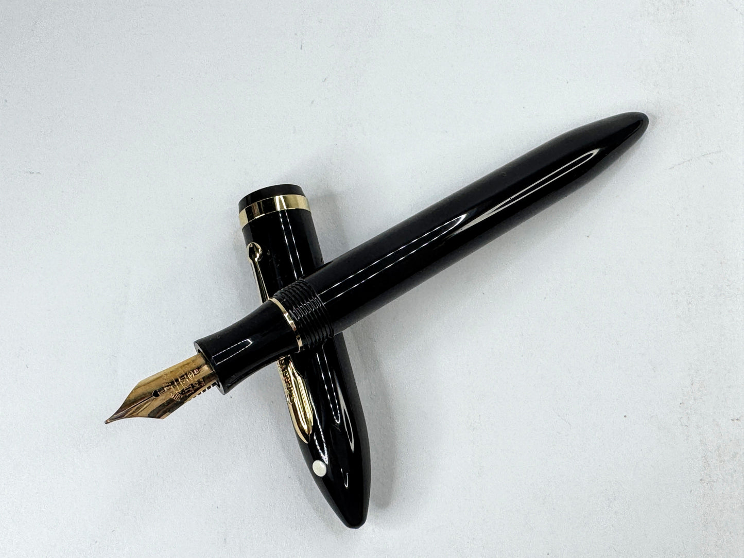 Sheaffer Balance Black Fountain & Ballpoint Pen Set w/ Box new old stock SS451