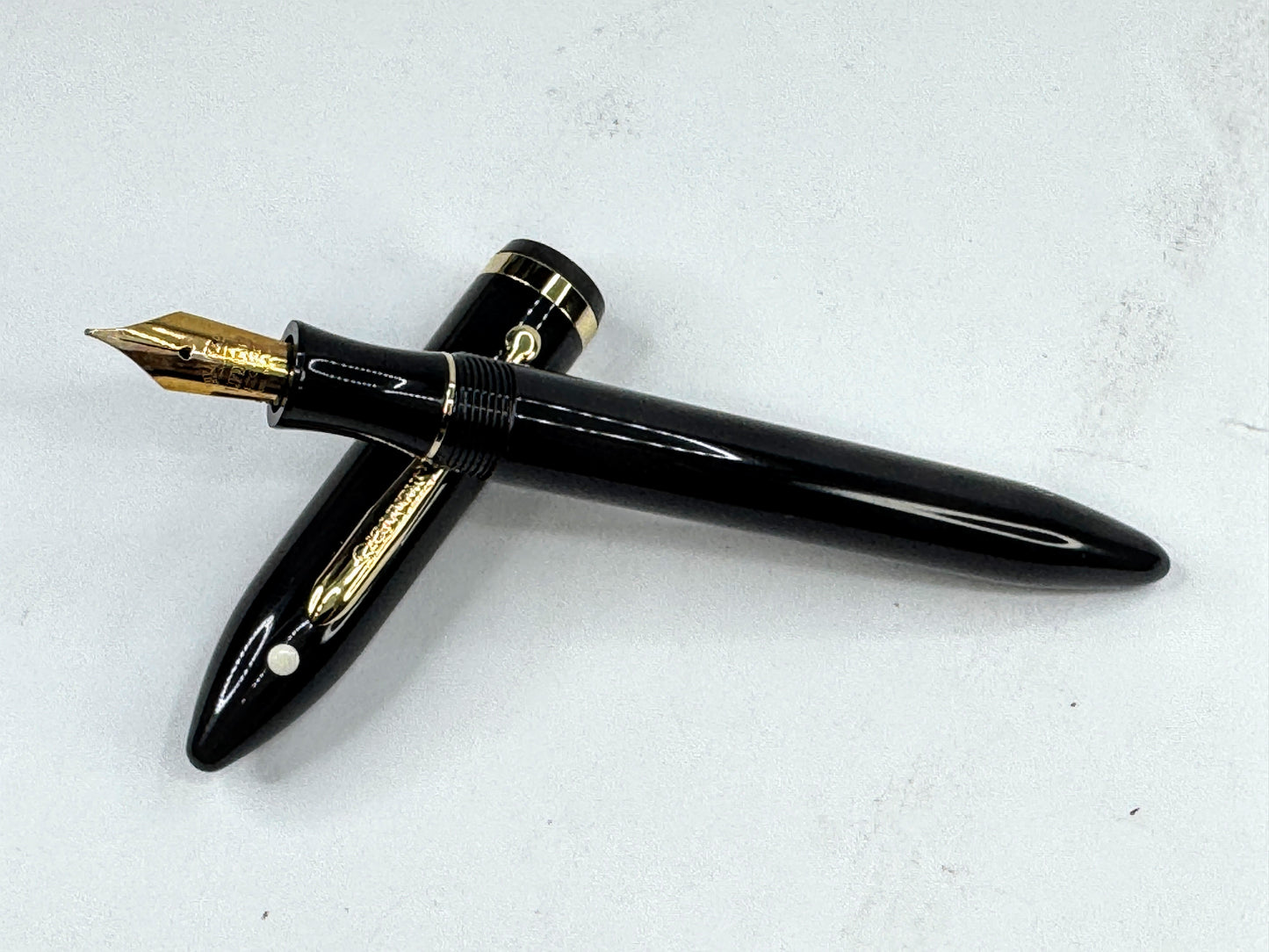 Vintage Sheaffer Balance Black Fountain & Ballpoint Pen Set Box SS452
