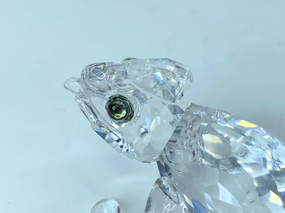 Swarovski chameleon with colour crystal chaton in box S62