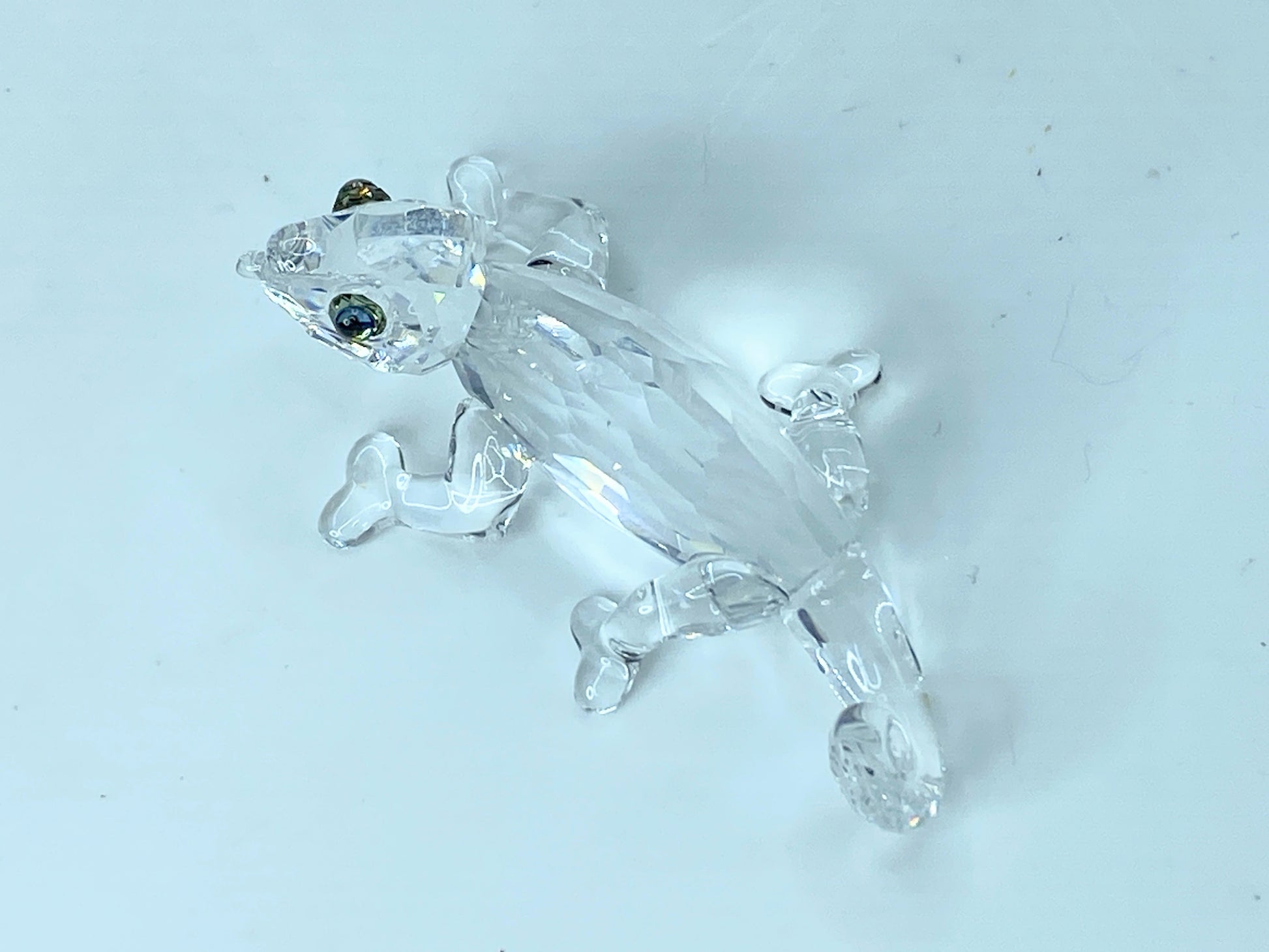 Swarovski chameleon with colour crystal chaton in box S62
