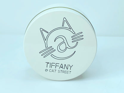 Retired TIFFANY & Co. Cat Street small canister lid tin can 2 7/8" SS49