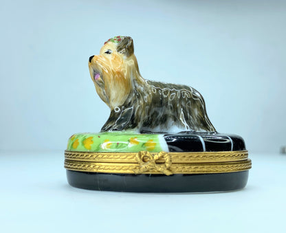 Pierre Arquie Yorkshire Terrier “Yorkie” Limoge trinket Limited Edition A156