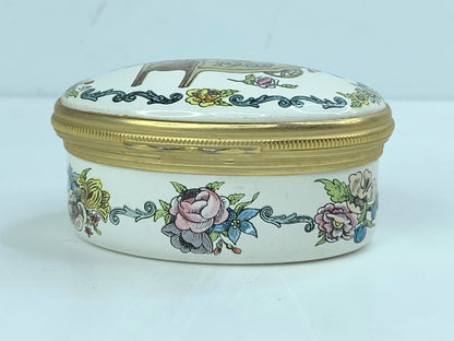 Halcyon Days English Enamels "A Year to Remember 1982" Floral Trinket Box A564