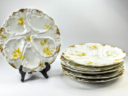 Antique Haviland Limoges 7.5" Oyster Plates Set of 6 w/original box A10986