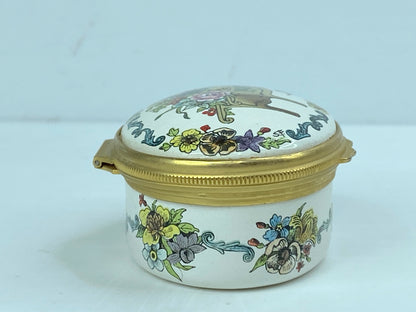 Halcyon Days English Enamels "A Year to Remember 1982" Floral Trinket Box A564