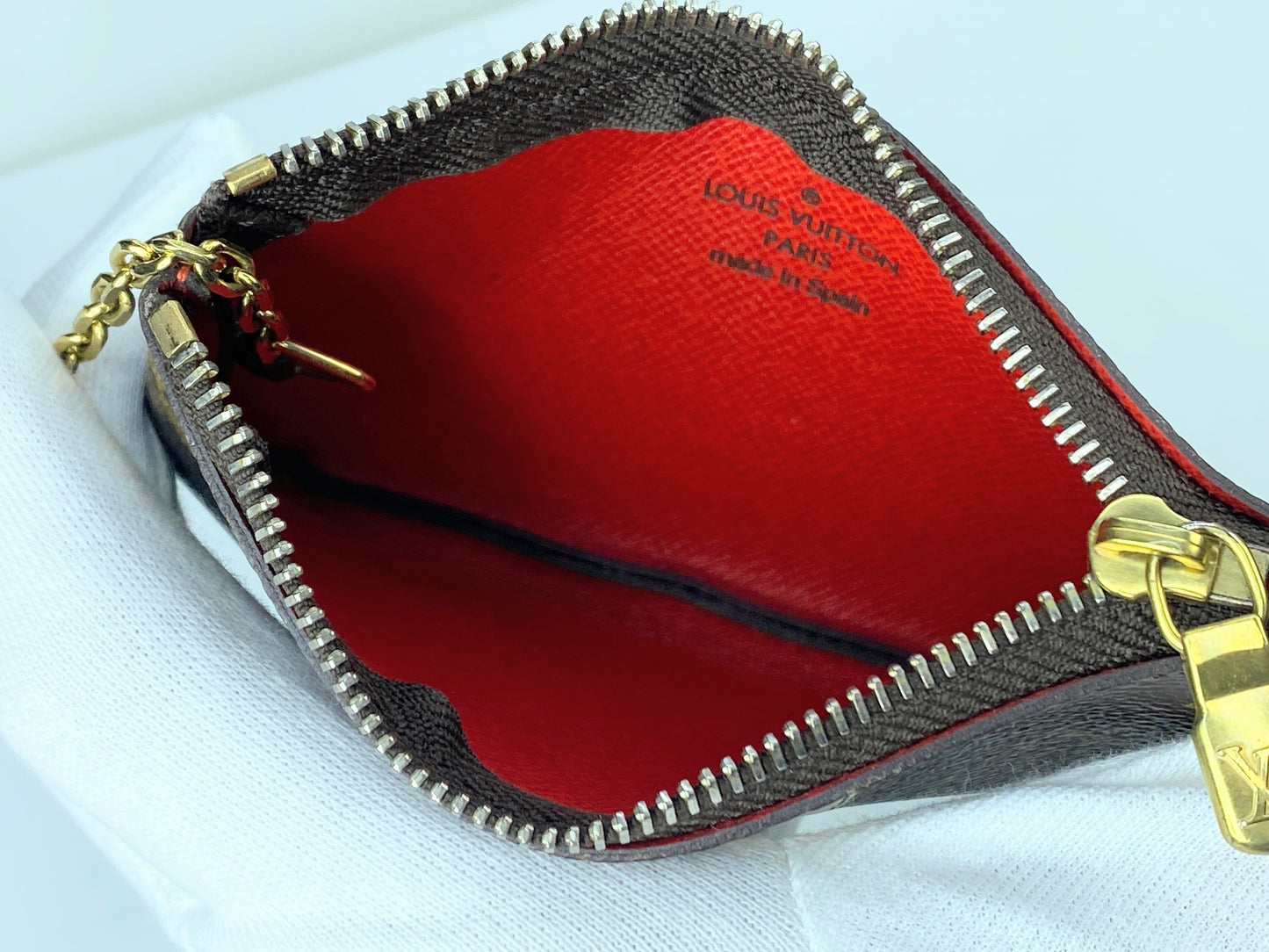 Auth Louis Vuitton Monogram Pochette Cle China Run with box GS420
