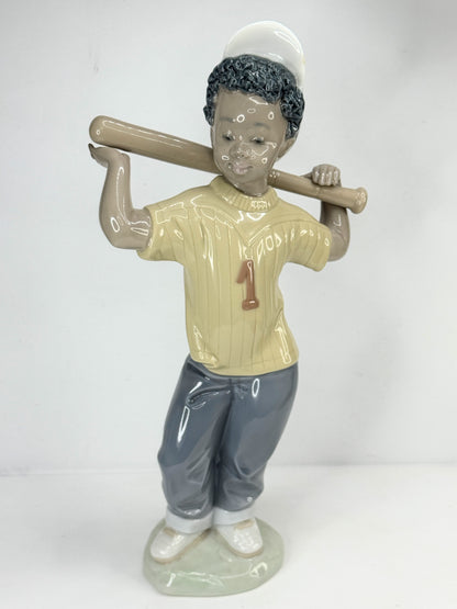 Lladro Black Legacy Collection Next at bat c 1991, Mint A654