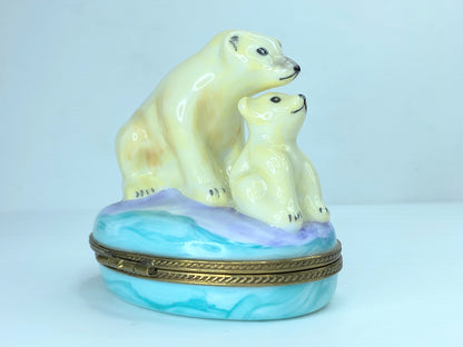 Exquisite POLAR BEAR w/ Cub Pierre Arquie limited edition A159